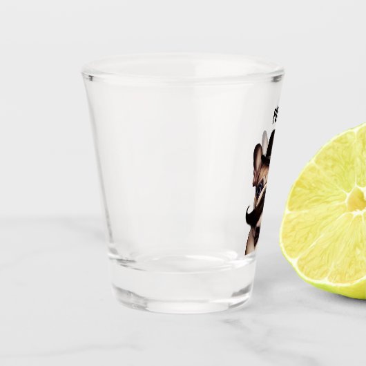 Funny French Bulldog Pour Custom Shot Glas (Links)