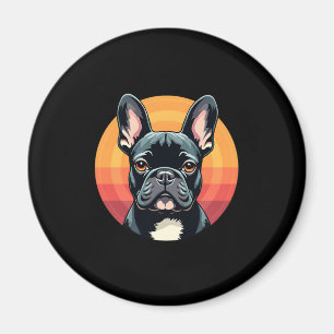 Funny French Bulldog Retro outfits Clothes Cute fo Magneet
