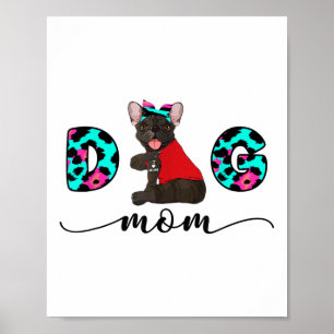 Funny French Bulldog Tattoo Ik hou van je hond Leo Poster