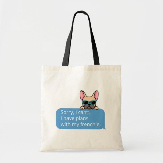 Funny French Bulldog Tote Bag (Voorkant)