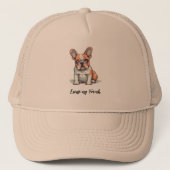Funny French Bulldog Trucker Pet (Voorkant)