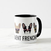 Funny French Bulldogs | Ik spreek Fluent Frenchie Mok (Voorkant rechts)