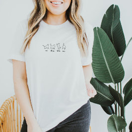 Funny French Cat Quote And Line Illustration T-shirt