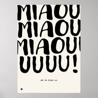 Funny French Cat Quote Art Print 