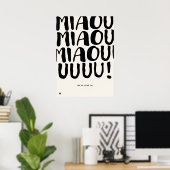 Funny French Cat Quote Art Print (Thuiskantoor)