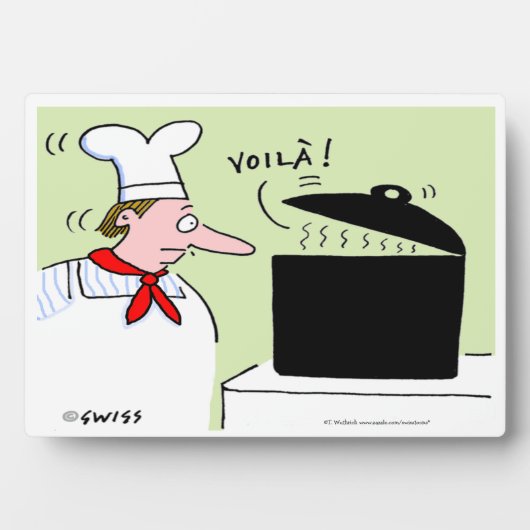 Funny French Chef Cooking Cartoon Desk Fotoplaat (voorkant)