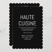 Funny French Chef Haute Cuisine Kaart (Voorkant / Achterkant)