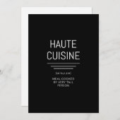 Funny French Chef Haute Cuisine Kaart (Voorkant / Achterkant)
