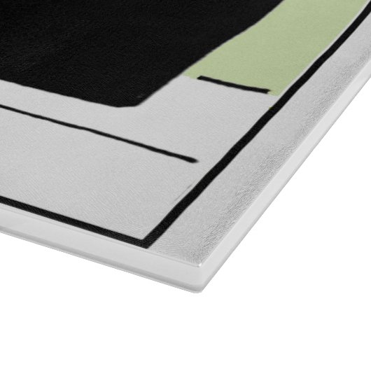 Funny French Chef met Mustache en Pet Cartoon Snijplank (Hoek)