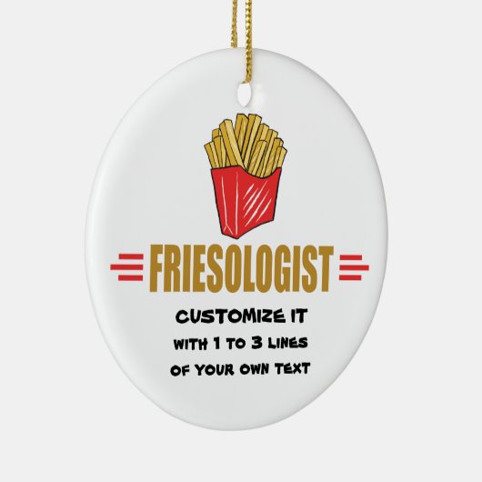 Funny French Fries Keramisch Ornament (Rechts)