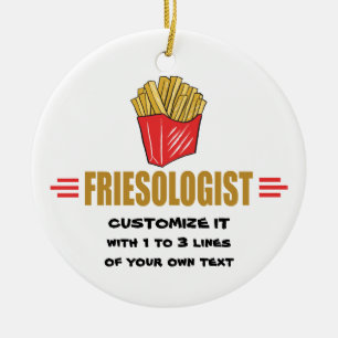 Funny French Fries Keramisch Ornament