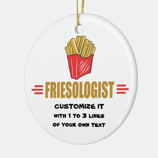 Funny French Fries Keramisch Ornament (Links)