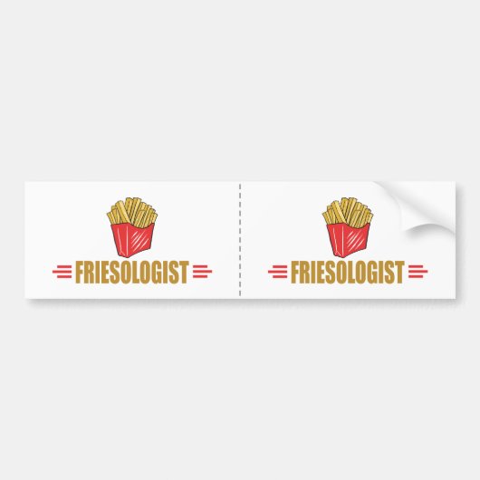 Funny French Fries Lover Bumpersticker (Voorkant)