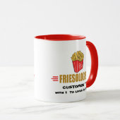 Funny French Fries Mok (Voorkant rechts)