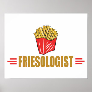 Funny French Fries Poster