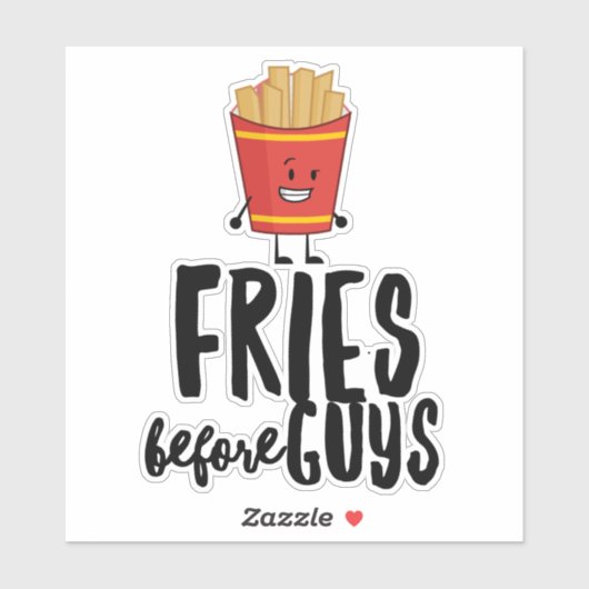 Funny French Fries Quotable Vinyl Sticker (Vel)