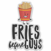 Funny French Fries Quotable Vinyl Sticker (Voorkant)