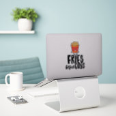 Funny French Fries Quotable Vinyl Sticker (Laptop op bureau)