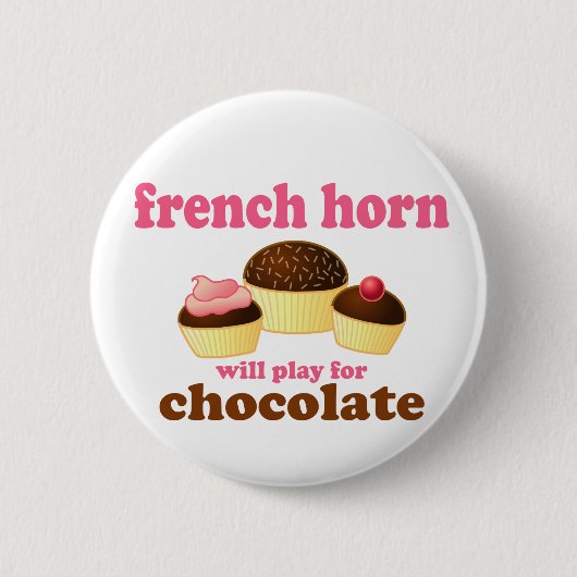 Funny French Horn Button (Voorkant)