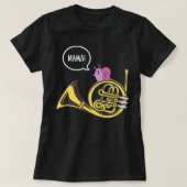 Funny French Horn Mama Snail Band Joke Gift3 T-shirt (Design voorkant)