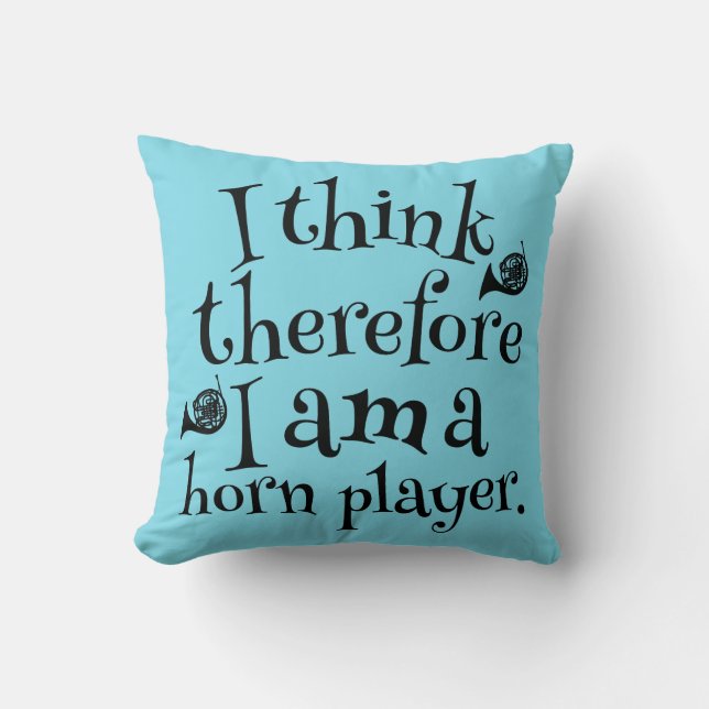 Funny French Horn Music Quote gift Kussen (Voorkant)