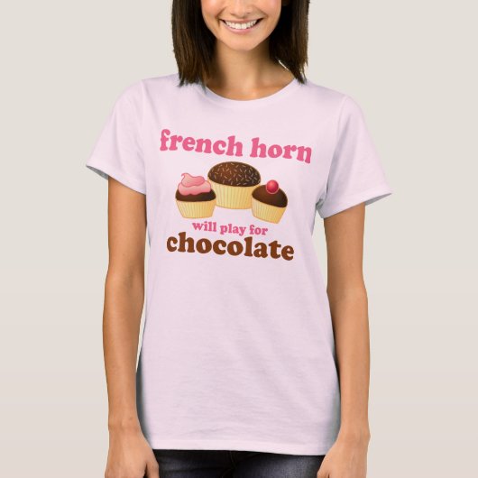 Funny French Horn Quote T-shirt (Voorkant)