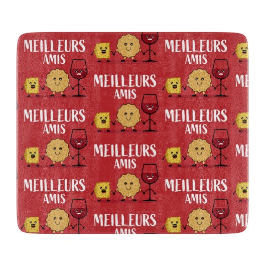 Funny French kaas lovers Cutting Board Snijplank (Voorkant)