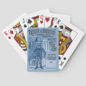  Funny French Mannen Razor 1890 Ad Afbeelding Pokerkaarten (Achterkant)