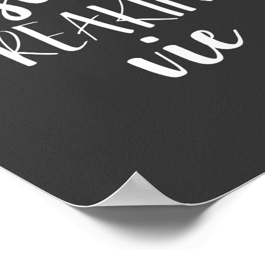 Funny French Quote in Black and White Poster (Hoek)