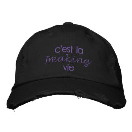 Funny French Quote in Black Geborduurde Pet