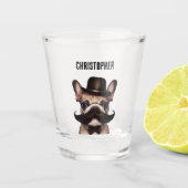 Funny Frenchie Barhold Custom Shot Glas (Voorkant)