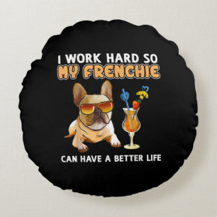 Funny Frenchie French Bulldog Lover Rond Kussen