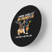 Funny Frenchie French Bulldog Lover Ronde Klok (Hoek)
