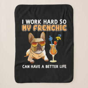 Funny Frenchie French Bulldog Lover Sherpa Deken