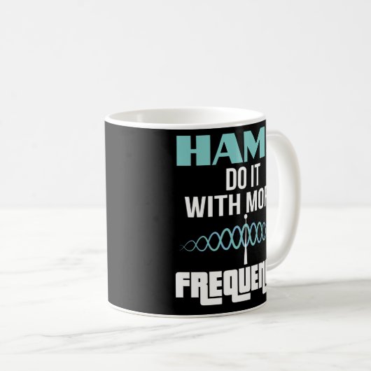 Funny Frequency Ham Radio Operator Coffee Mok Gift (Voorkant rechts)