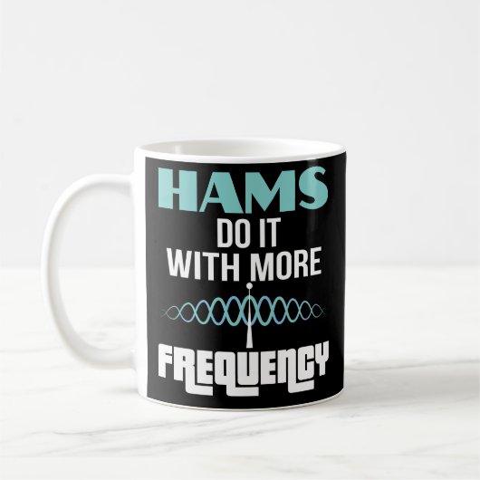 Funny Frequency Ham Radio Operator Coffee Mok Gift (Links)
