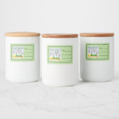 Funny Fresh Vegetables Cartoon Home Canning Voedselcontainer Etiket (Flessen)