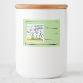 Funny Fresh Vegetables Cartoon Home Canning Voedselcontainer Etiket