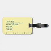 Funny Freshly Churned Baggage Butter Stick Travel Bagagelabel (Achterkant horizontaal)