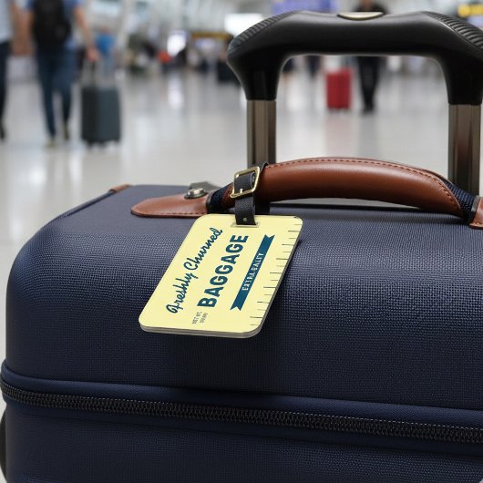 Funny Freshly Churned Baggage Butter Stick Travel Bagagelabel