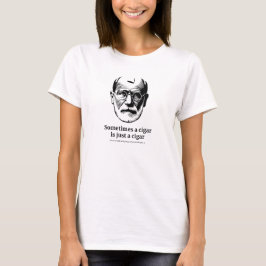 Funny Freud T-shirt 'Soms is een sigaar gewoon een