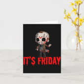 Funny Friday 13th Funny Halloween Horror Kaart (Gele Bloem)