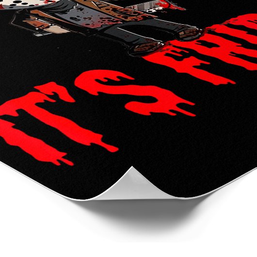 Funny Friday 13th Funny Halloween Horror Poster (Hoek)