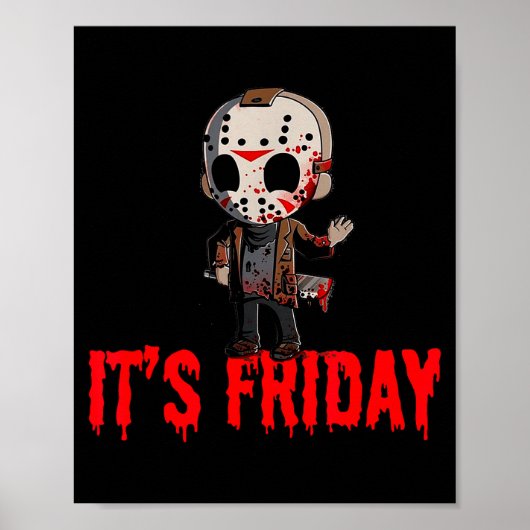 Funny Friday 13th Funny Halloween Horror  Poster (Voorkant)