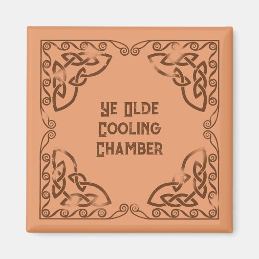 Funny Fridge Ye Olde Cooling Chamber Celtic Border Magneet (Voorkant)