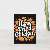 Funny Fried Chicken Art For Men Women Kids Fast Fo Kaart (Voorkant)