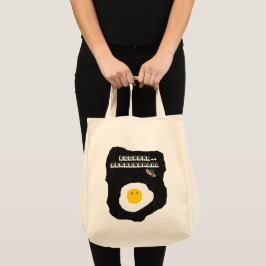Funny Fried egg in de ruimte Tote Bag