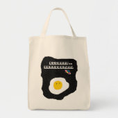 Funny Fried egg in de ruimte Tote Bag (Voorkant)