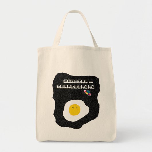 Funny Fried egg in de ruimte Tote Bag (Voorkant)