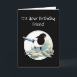 Funny, Friend Birthday, Magpie Waterverf Bird Kaart<br><div class="desc">Als je van vogels,  natuur of wilde dieren houdt,  en vooral van Magpies,  zou dit een geweldige verjaardagskaart zijn,  com</div>